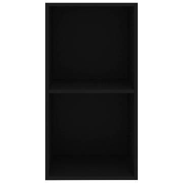 2-Tier Black Book Cabinet - Stylish Storage | Hipomarket