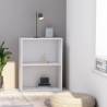 2-Tier White Book Cabinet - Stylish Storage Solution | HIPO Market