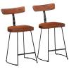  Bar Stools 2 pcs 49x43x79 cm Solid Wood Mango Colour dark brown and black Size 49 x 43 x 79 cm Quantity in Package 2 Material solid mango wood 