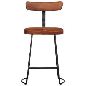 Modern Bar Stools 2 pcs - Solid Wood Mango & Metal Legs