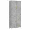 Stylish Highboard Concrete Grey - 69.5x34x180 cm | Hipo Market