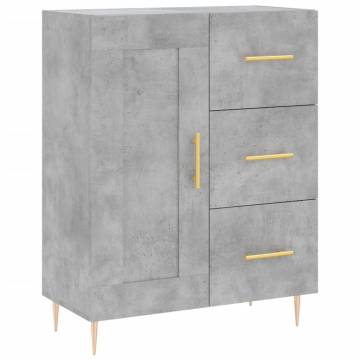 Stylish Highboard Concrete Grey - 69.5x34x180 cm | Hipo Market