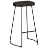 Stylish Black Bar Stools 2 pcs - Solid Mango Wood | Hipomarket