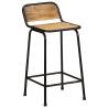 Bar Stools 4 pcs - Solid Wood Rough Mango - Modern Design