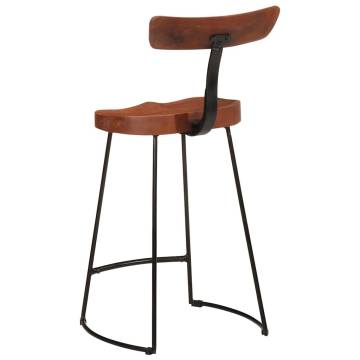 Bar Stools 2 pcs Solid Mango Wood | Modern Design