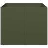 Stylish Olive Green Planter - 100x100x80 cm Steel