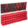 136 Piece Storage Bin Kit with Wall Panels - Organize Your Space