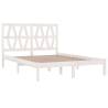 White Solid Pine Bed Frame 150x200 cm King Size - HipoMarket