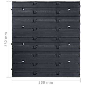 136 Piece Storage Bin Kit with Wall Panels - Organize Your Space