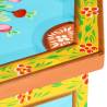 Hand-painted Side Table | Multicolour Solid Mango Wood