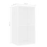 2-Tier White Book Cabinet - Stylish Storage Solution