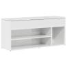 Shoe Bench High Gloss White - Stylish Storage | HipoMarket