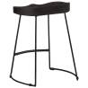 Modern Black Bar Stools - Solid Mango Wood (2 Pcs) | Hipomarket