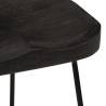 Modern Black Bar Stools - Solid Mango Wood (2 Pcs) | Hipomarket