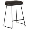 Modern Black Bar Stools - Solid Mango Wood (2 Pcs) | Hipomarket