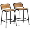 Stylish 2-Piece Solid Wood Bar Stools - Hipomarket