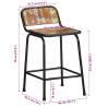 Stylish Reclaimed Wood Bar Stools - 2 pcs Set | HipoMarket