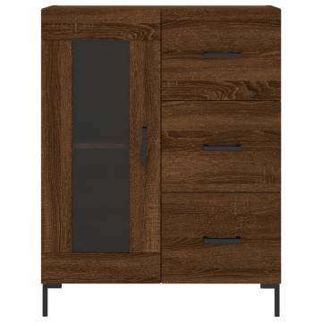 Stylish Highboard Brown Oak - 69.5x34x180 cm | Hipo Market