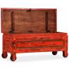 Red Storage Chest in Solid Mango Wood - 101x39x42 cm