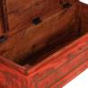 Red Storage Chest in Solid Mango Wood - 101x39x42 cm