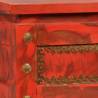 Red Storage Chest in Solid Mango Wood - 101x39x42 cm