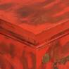 Red Storage Chest in Solid Mango Wood - 101x39x42 cm