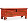 Red Storage Chest in Solid Mango Wood - 101x39x42 cm