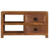 Solid Mango Wood Coffee Table with 2 Drawers - 90x40x50 cm