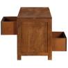 Solid Mango Wood Coffee Table with 2 Drawers - 90x40x50 cm