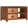 Solid Mango Wood Coffee Table with 2 Drawers - 90x40x50 cm