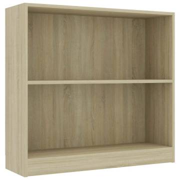 Bookshelf Sonoma Oak | 80x24x75 cm | Durable Engineered Wood