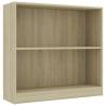 Bookshelf Sonoma Oak | 80x24x75 cm | Durable Engineered Wood