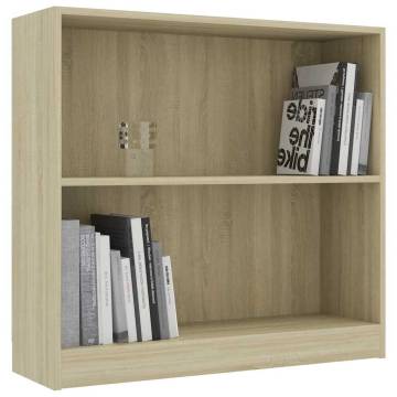 Bookshelf Sonoma Oak | 80x24x75 cm | Durable Engineered Wood