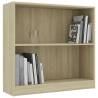 Bookshelf Sonoma Oak | 80x24x75 cm | Durable Engineered Wood