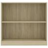 Bookshelf Sonoma Oak | 80x24x75 cm | Durable Engineered Wood