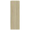 Bookshelf Sonoma Oak | 80x24x75 cm | Durable Engineered Wood