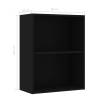 2-Tier Book Cabinet Black - Stylish Storage Solution | HipoMarket