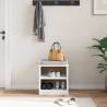 Hallway Bench SANDNES White - Solid Pine Wood | Hipomarket