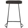 Bar Stools 2 pcs Black Solid Wood Mango - Modern Design