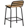 Stylish 4 Pcs Bar Stools - Solid Wood Rough Mango - HipoMarket