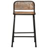 Stylish Bar Stools - 4 pcs Solid Reclaimed Wood & Metal Legs