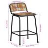 Stylish Bar Stools - 4 pcs Solid Reclaimed Wood & Metal Legs