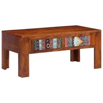 Solid Wood Acacia Coffee Table - 90x50x40 cm | Hipomarket UK