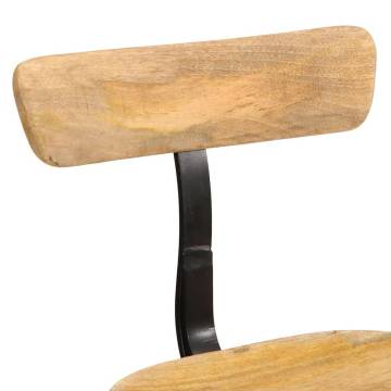 Stylish Bar Stools 2 pcs - Solid Mango Wood | HipoMarket