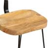 Stylish Bar Stools 2 pcs - Solid Mango Wood | HipoMarket