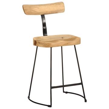 Stylish Bar Stools 2 pcs - Solid Mango Wood | HipoMarket