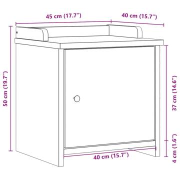 Hallway Bench SANDNES - Solid Pinewood | 45x40x50 cm