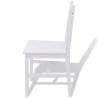 Five Piece Pinewood Dining Set - Stylish White Design