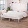 Bed Frame White Solid Wood Pine 160x200 cm Colour white Size 160 x 200 cm 