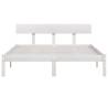 White Solid Wood Pine Bed Frame 160x200 cm | HipoMarket